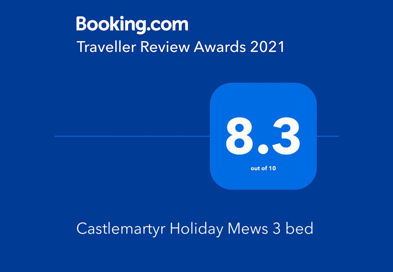 Booking.com Travel Award 2021 | Castlemartyr Holiday Mews Travel Award | Trident Holiday Homes