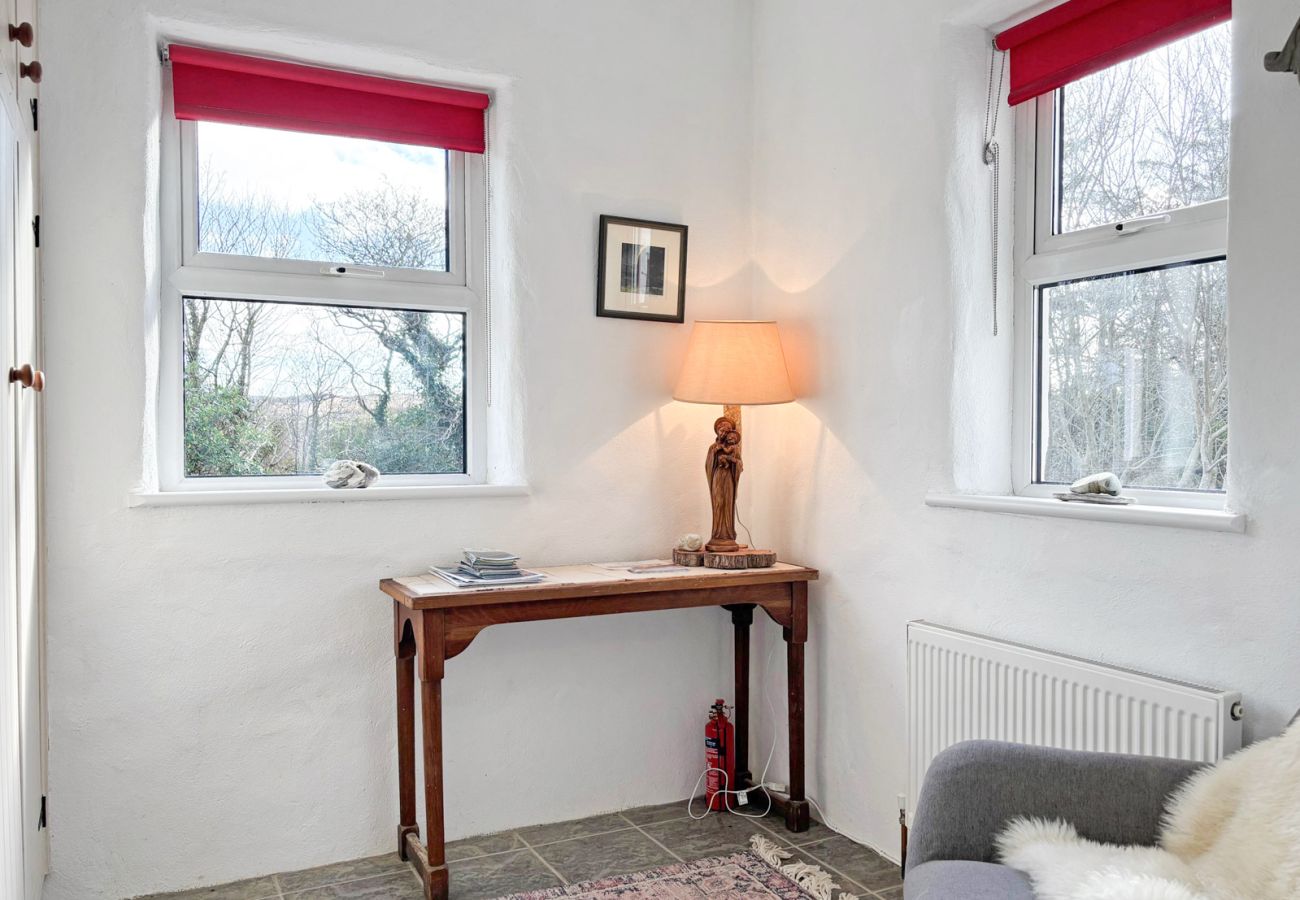 Moyard Stone Cottage, Connemara.  Bright cottage, comfortable seating, tasteful furniture. 